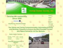 Tablet Screenshot of animalsheltersociety.org